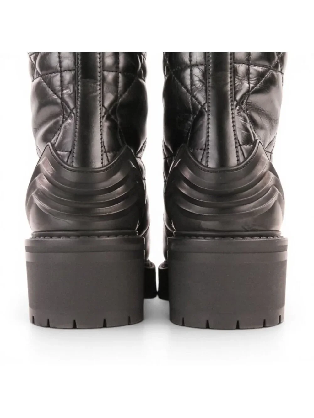 Dior D-leader Cannage Leather Quilted Boots Black